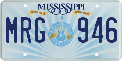 MS license plate MRG946
