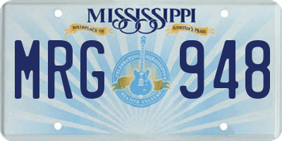 MS license plate MRG948