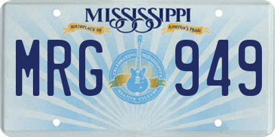MS license plate MRG949