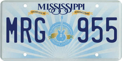 MS license plate MRG955