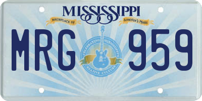 MS license plate MRG959