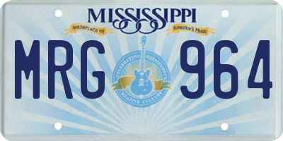 MS license plate MRG964