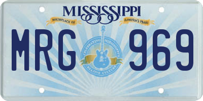 MS license plate MRG969