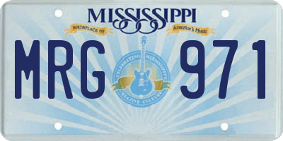 MS license plate MRG971