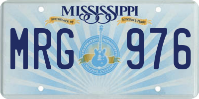 MS license plate MRG976