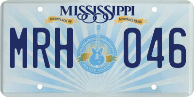 MS license plate MRH046