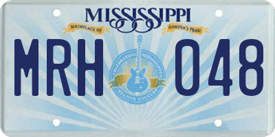 MS license plate MRH048