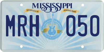 MS license plate MRH050