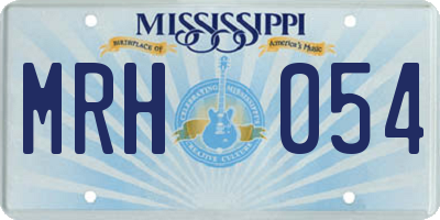 MS license plate MRH054