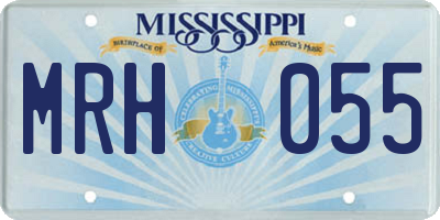 MS license plate MRH055