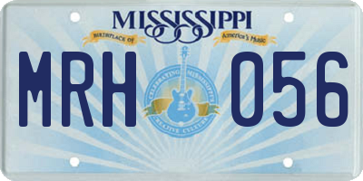 MS license plate MRH056