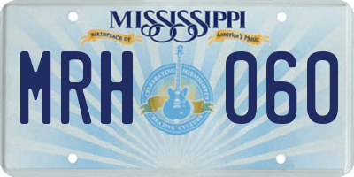 MS license plate MRH060