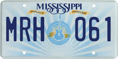 MS license plate MRH061