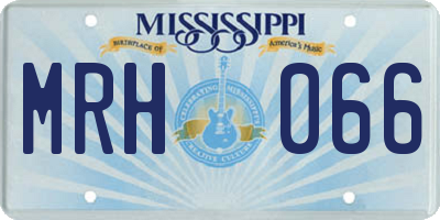 MS license plate MRH066