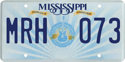 MS license plate MRH073