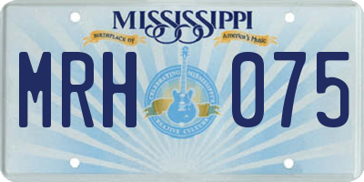 MS license plate MRH075