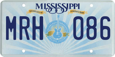 MS license plate MRH086