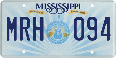 MS license plate MRH094