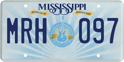 MS license plate MRH097