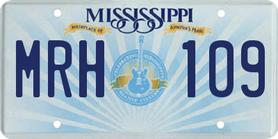 MS license plate MRH109