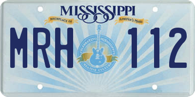 MS license plate MRH112