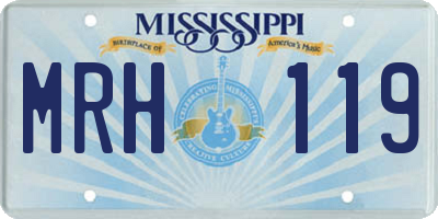 MS license plate MRH119