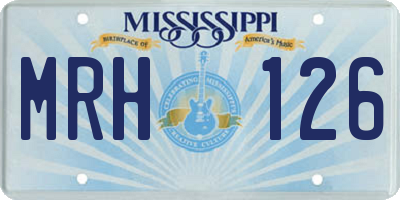 MS license plate MRH126