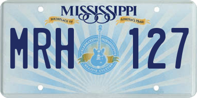 MS license plate MRH127
