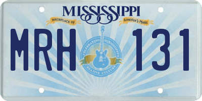MS license plate MRH131