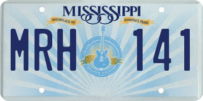 MS license plate MRH141