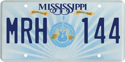 MS license plate MRH144
