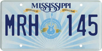MS license plate MRH145