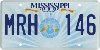 MS license plate MRH146