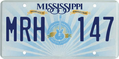 MS license plate MRH147