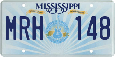 MS license plate MRH148