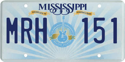 MS license plate MRH151