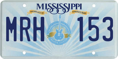 MS license plate MRH153