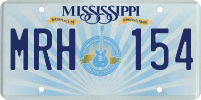MS license plate MRH154