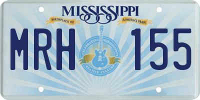 MS license plate MRH155