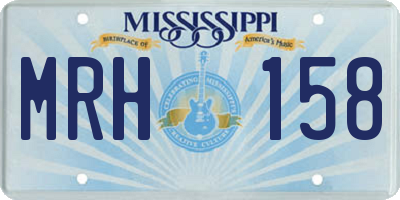 MS license plate MRH158