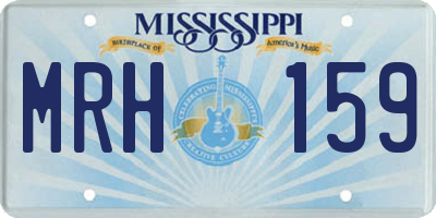 MS license plate MRH159