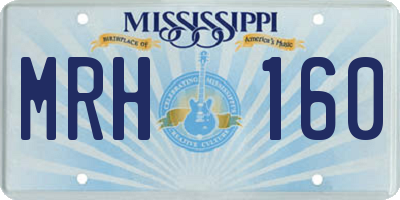 MS license plate MRH160