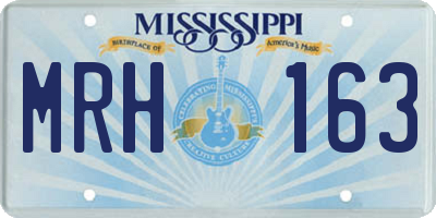 MS license plate MRH163