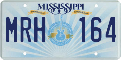MS license plate MRH164