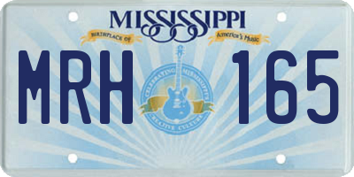 MS license plate MRH165
