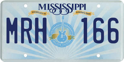 MS license plate MRH166