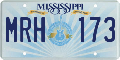 MS license plate MRH173