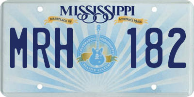 MS license plate MRH182