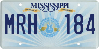 MS license plate MRH184