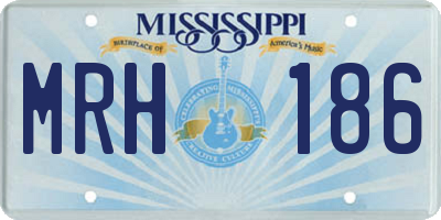 MS license plate MRH186